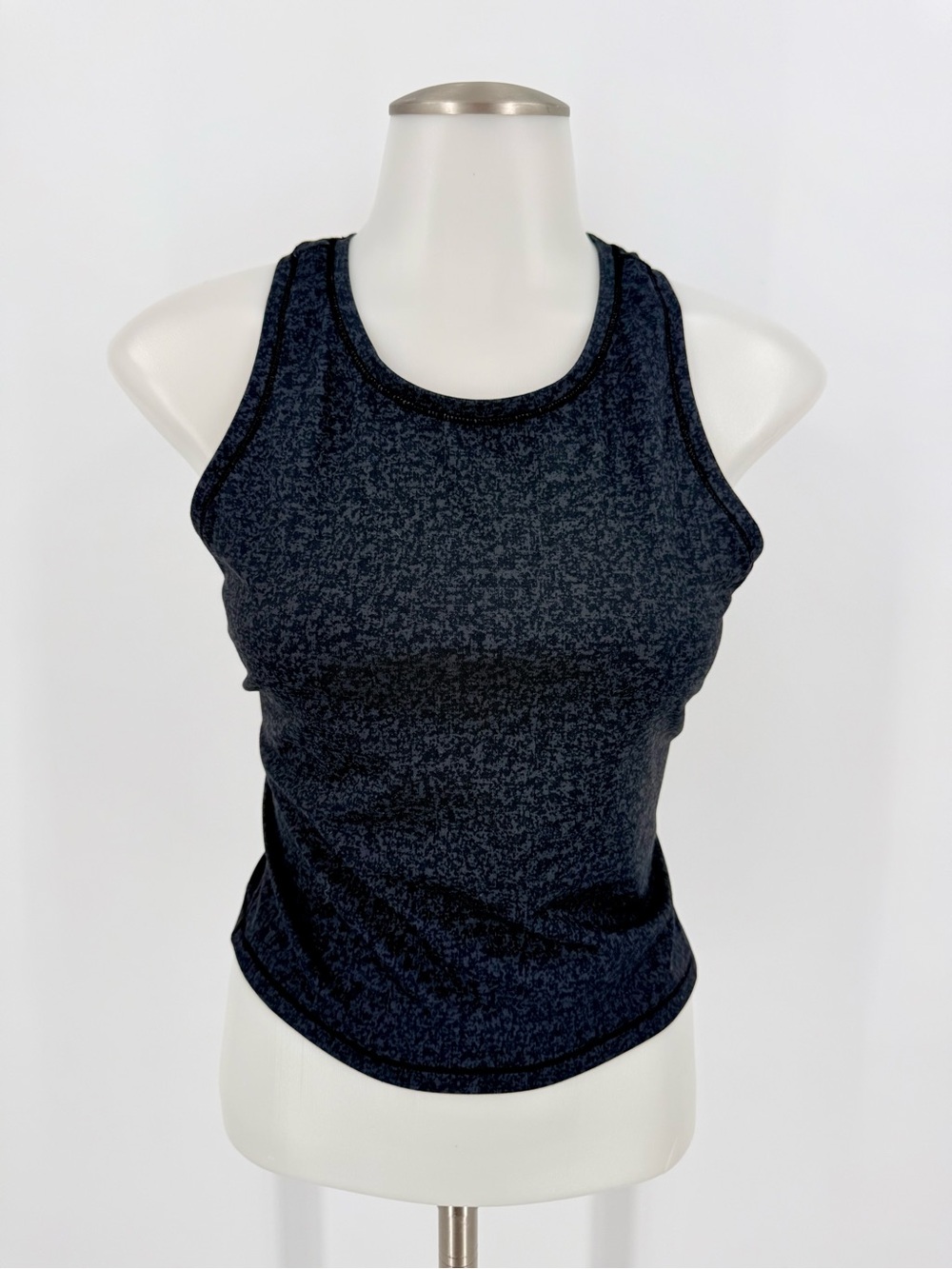 90 Degree By Reflex Black Heathered Racerback Performance Tank